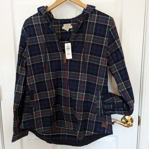 LLBean Women's NWT Zip up Flannel Hoodie Sz M
